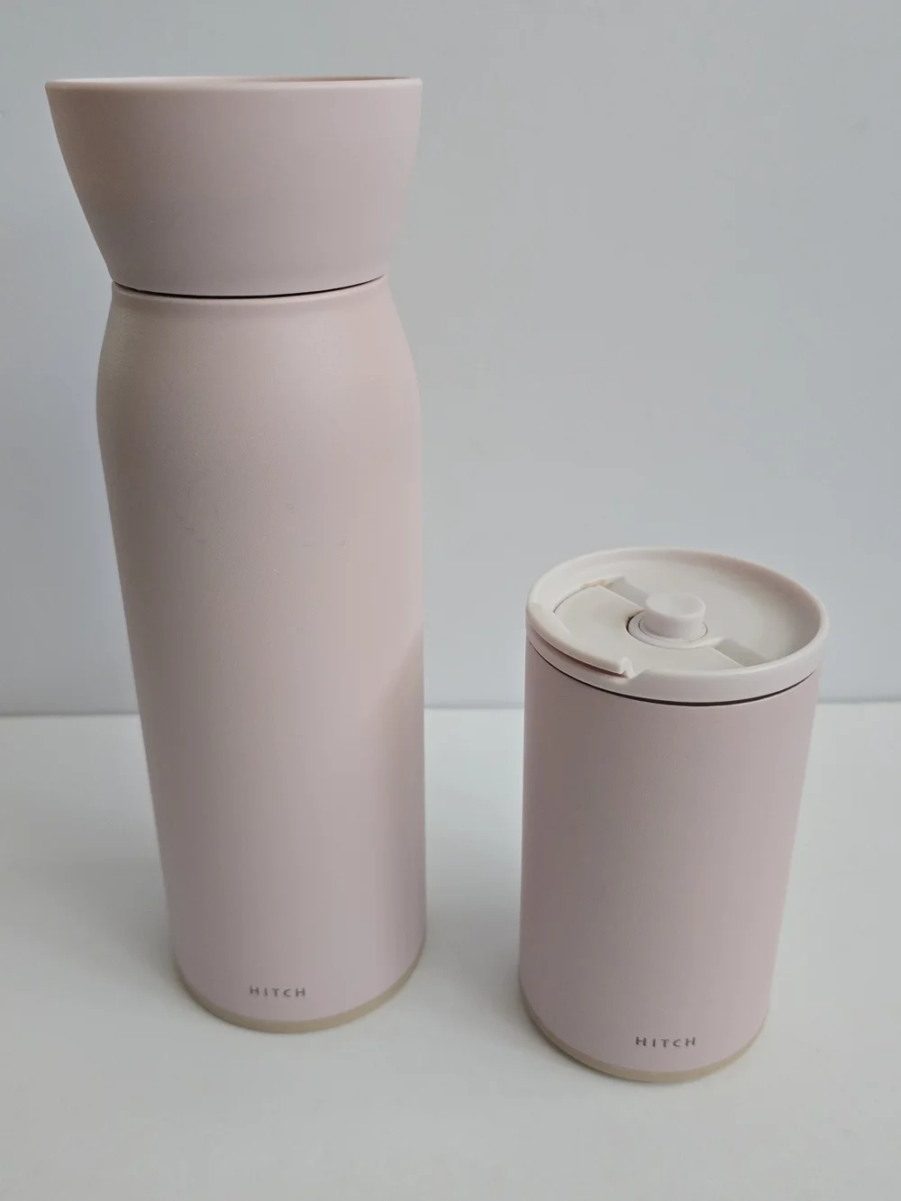 Hitch 2-in-1 Insulated Water Bottle & Coffee Cup - Pale Blush Pink (18oz/12oz)